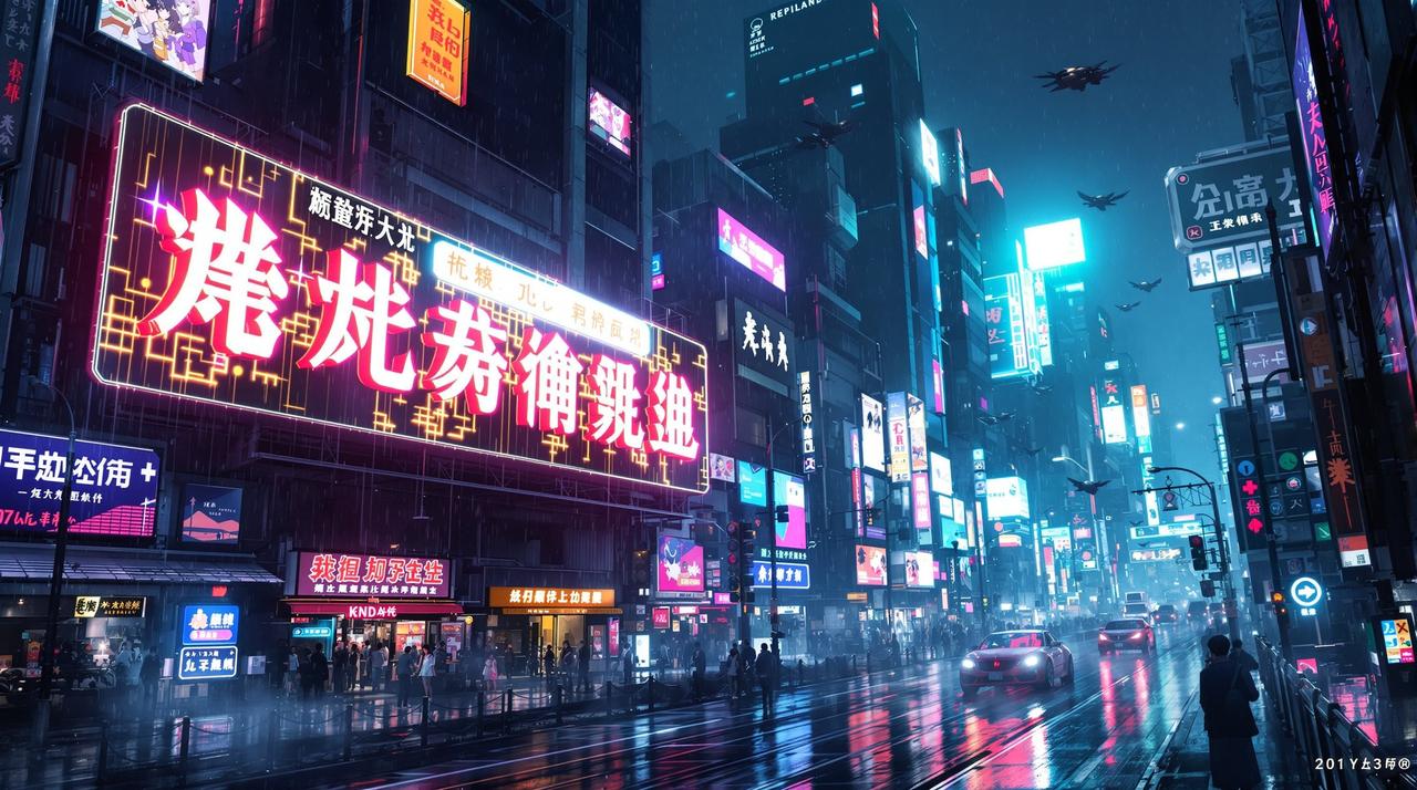 动漫大片 - 赛博都市 动漫大片赛博世界 - 数据洪流中的未来都市